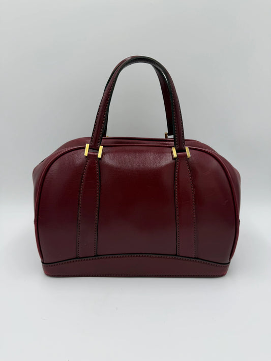 Gucci-Bauletto-Vintage-in-Pelle-Liscia-Bordeaux-69515592794436 - Pally Vintage Closet