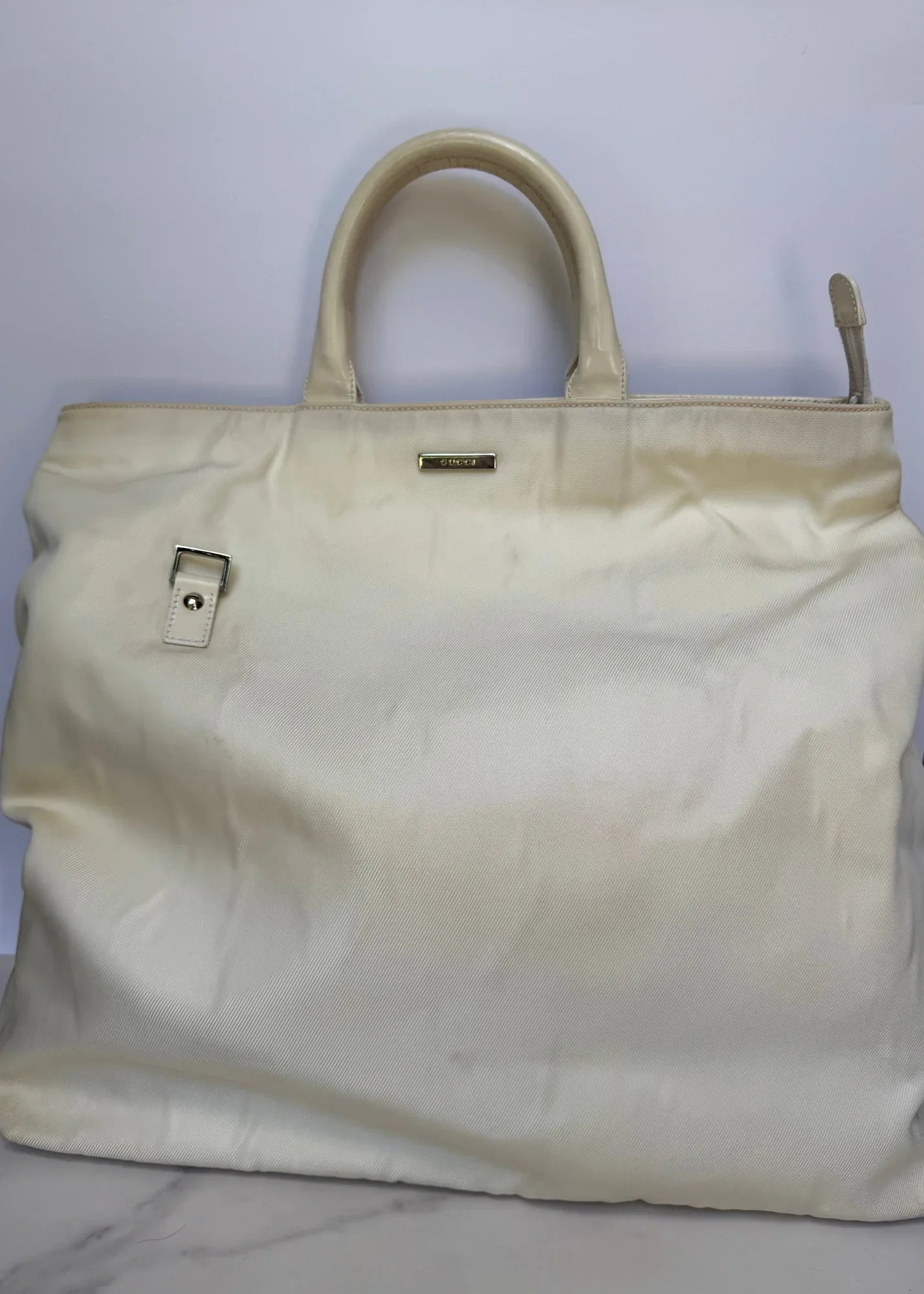 Gucci-Borsa-Tote-Vintage-in-Tela-e-Pelle-Avorio-65715724779844 - Pally Vintage Closet