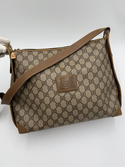 Gucci Borsa Vintage a Tracolla in Tela Monogram GG Marrone - Pally Vintage Closet