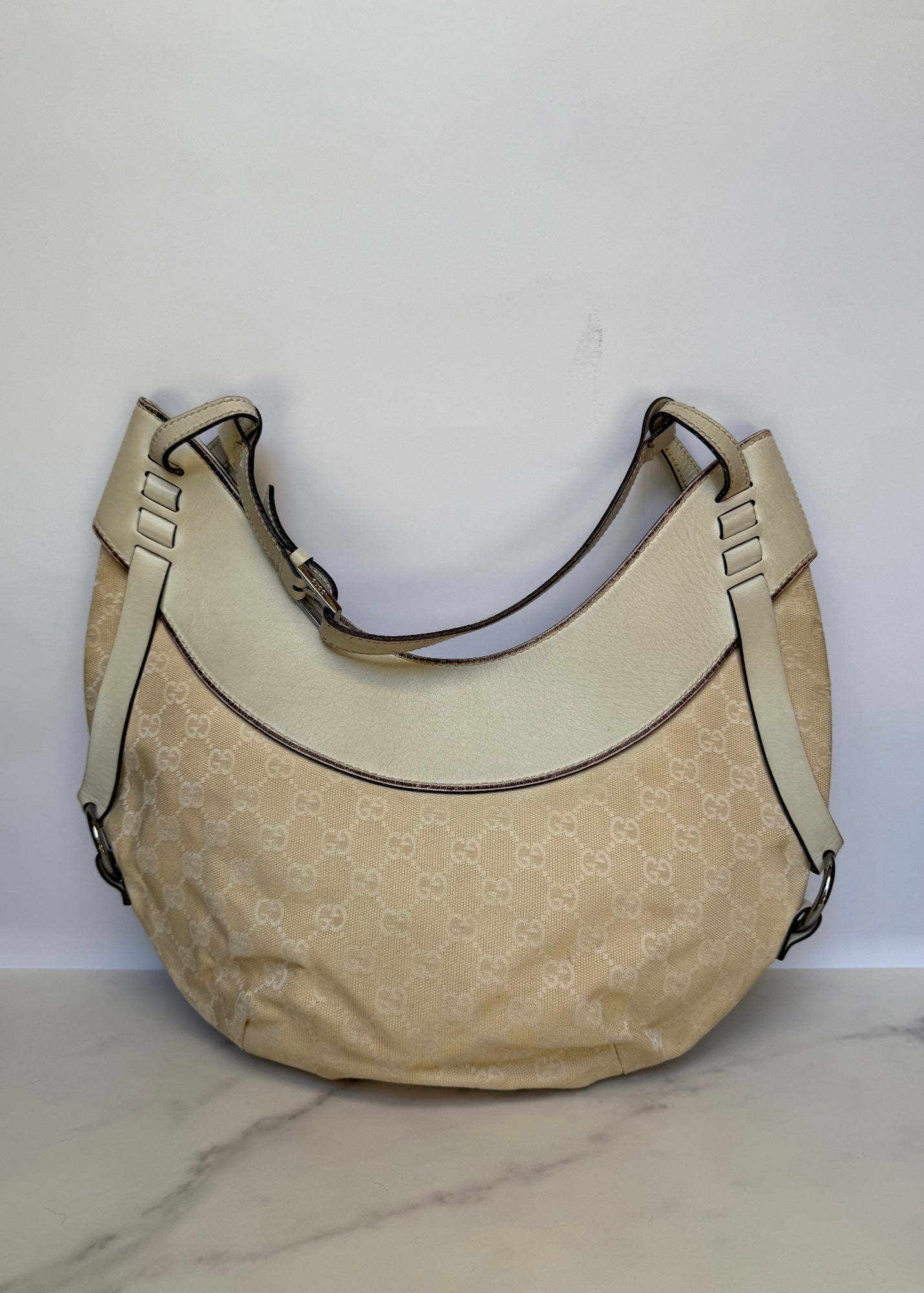Gucci Borsa Vintage in tela Monogram Avorio