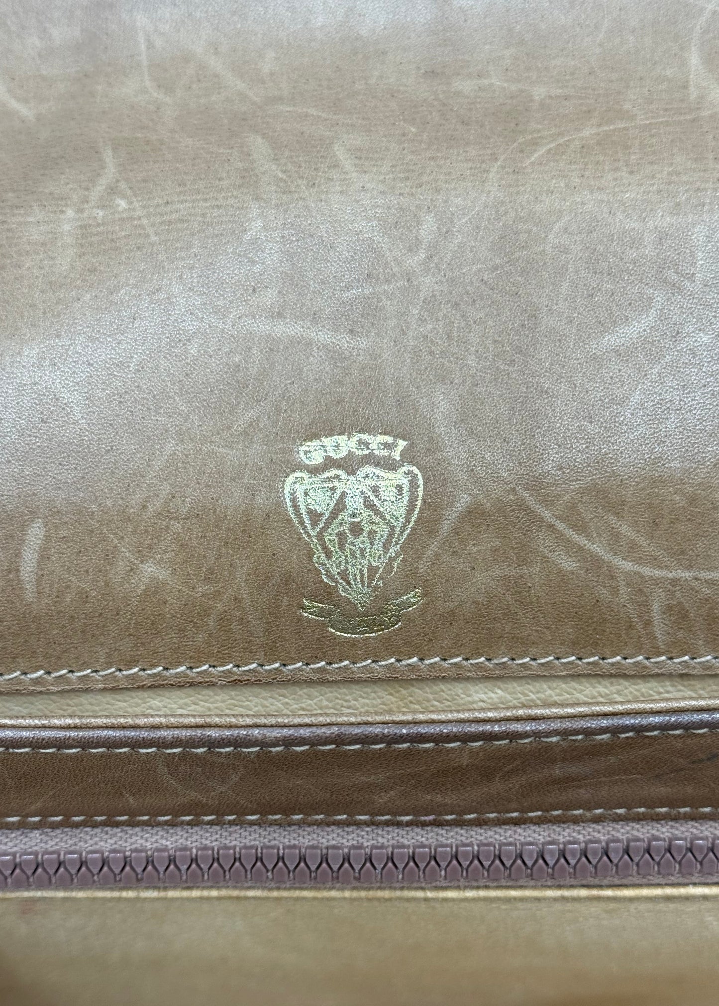 Gucci Borsa a Spalla Horsebit Vintage con Logo GG Beige - Pally Vintage Closet