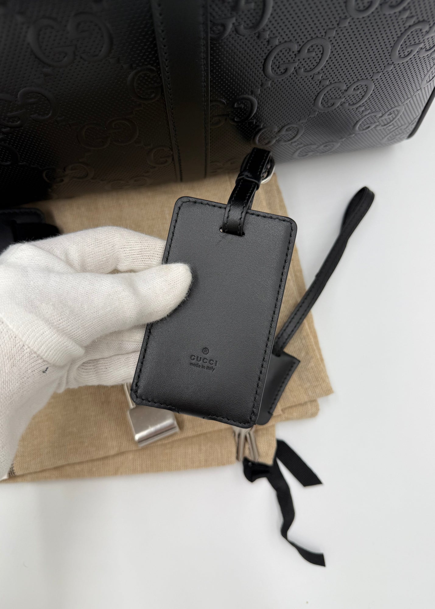 Gucci Borsone da Viaggio Jumbo GG Medio Nero