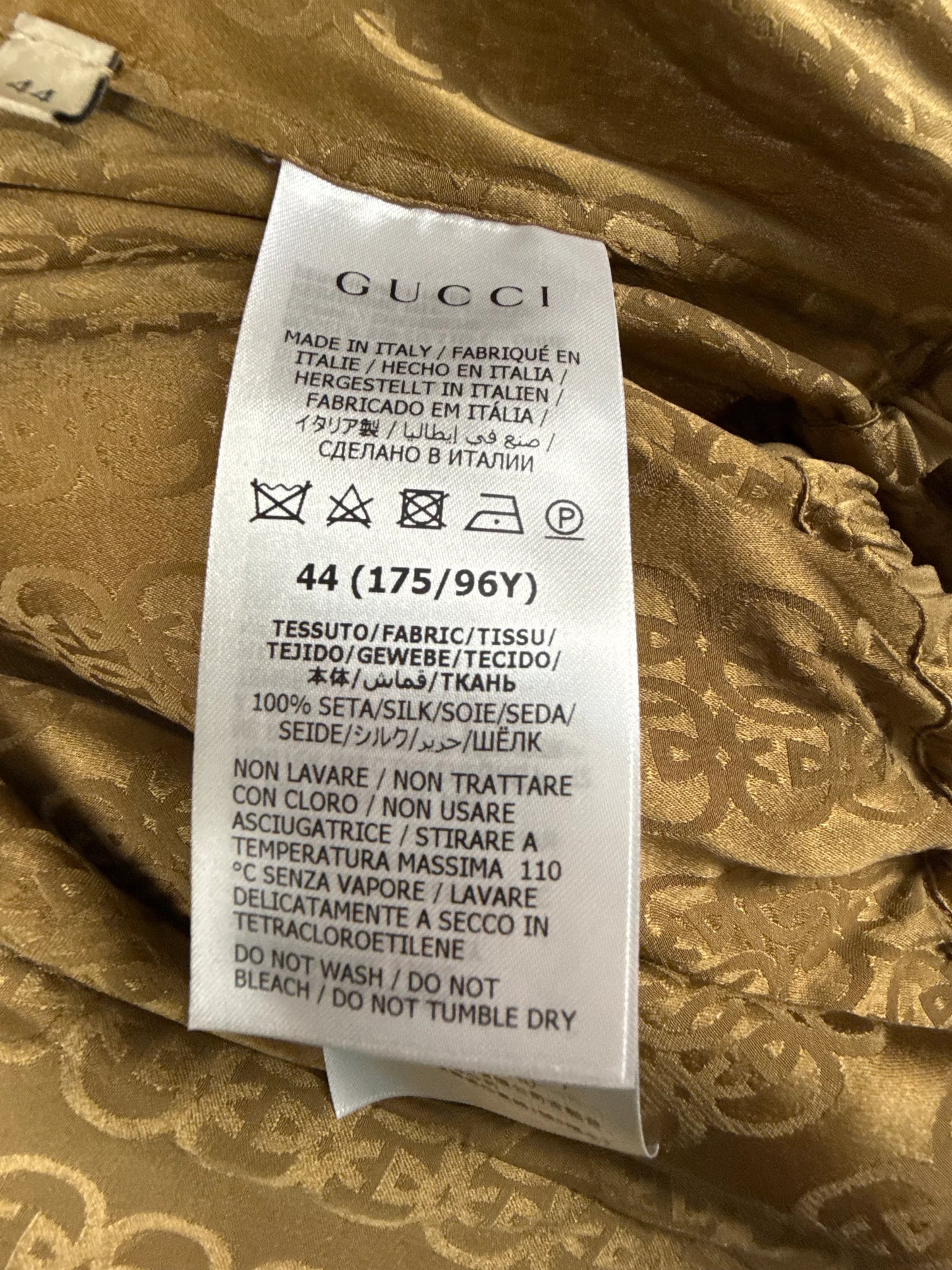 Gucci-Maxi-Vestito-in-Seta-Jacquard-GG-Beige-69083374846276 - Pally Vintage Closet