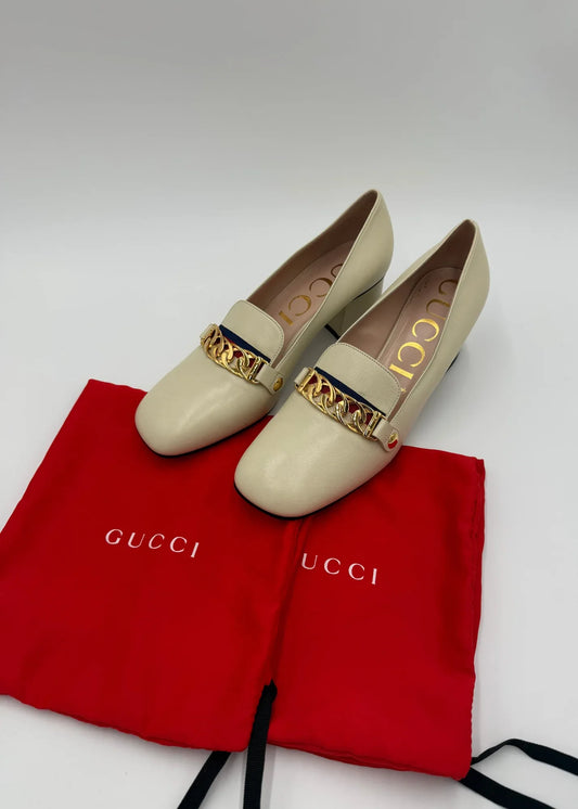 Gucci-Mocassini-D-collet-Sylvie-Ecru-66538392420676 - Pally Vintage Closet