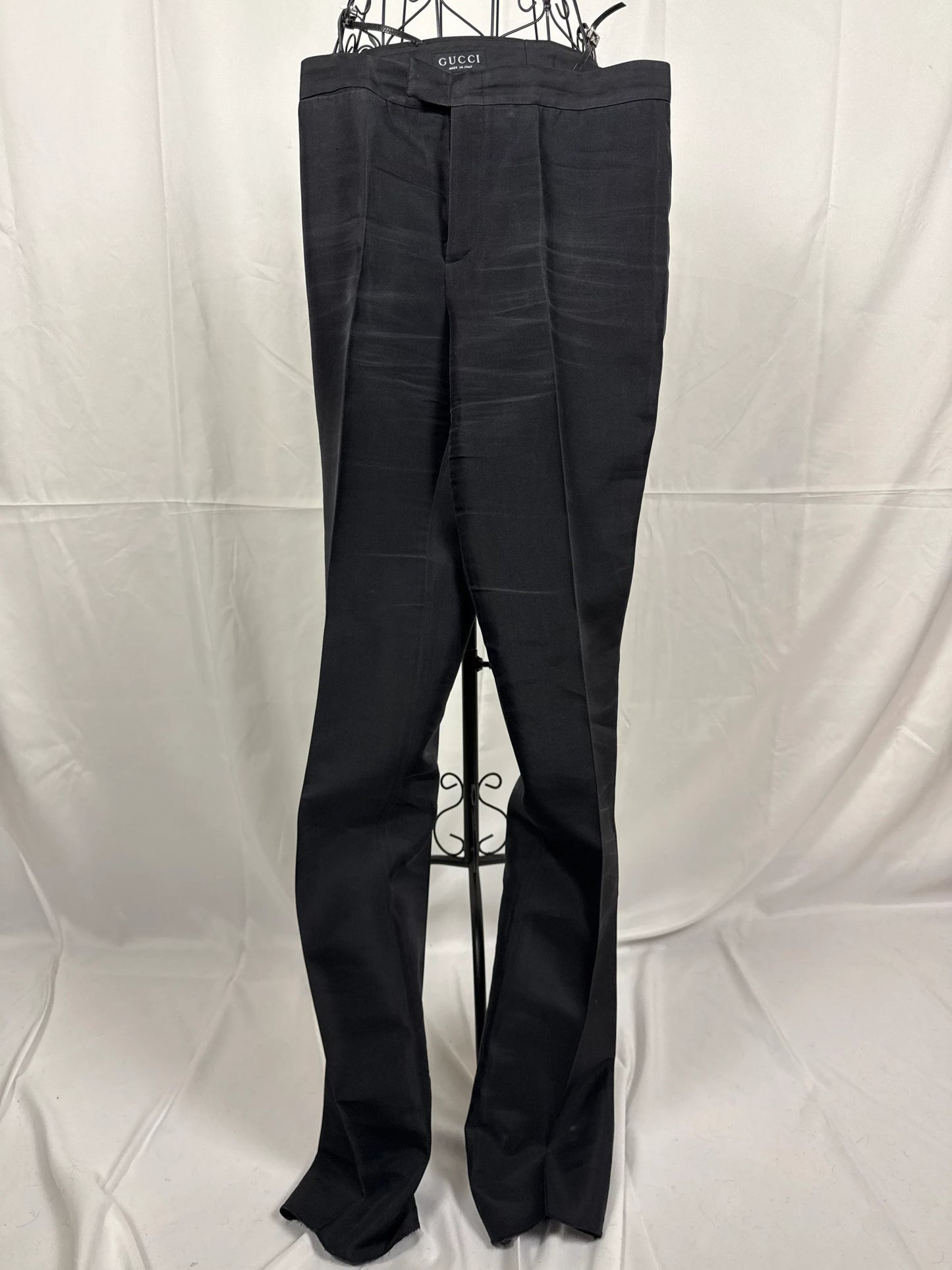Gucci-Pantaloni-Vintage-Dettaglio-Gioiello-Neri-69093625135428 - Pally Vintage Closet