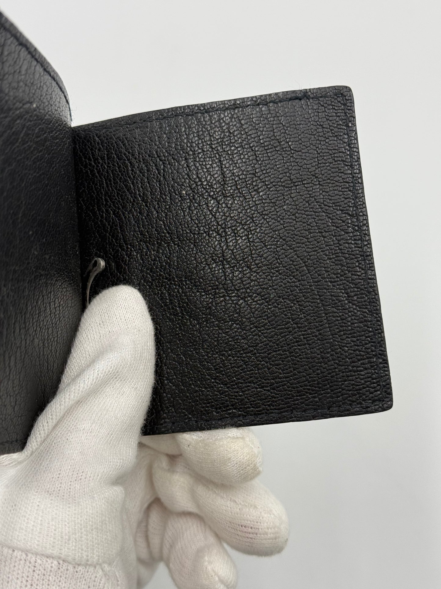 Gucci Portafoglio Money Clip Vintage Pelle Esotica Nera - Pally Vintage Closet