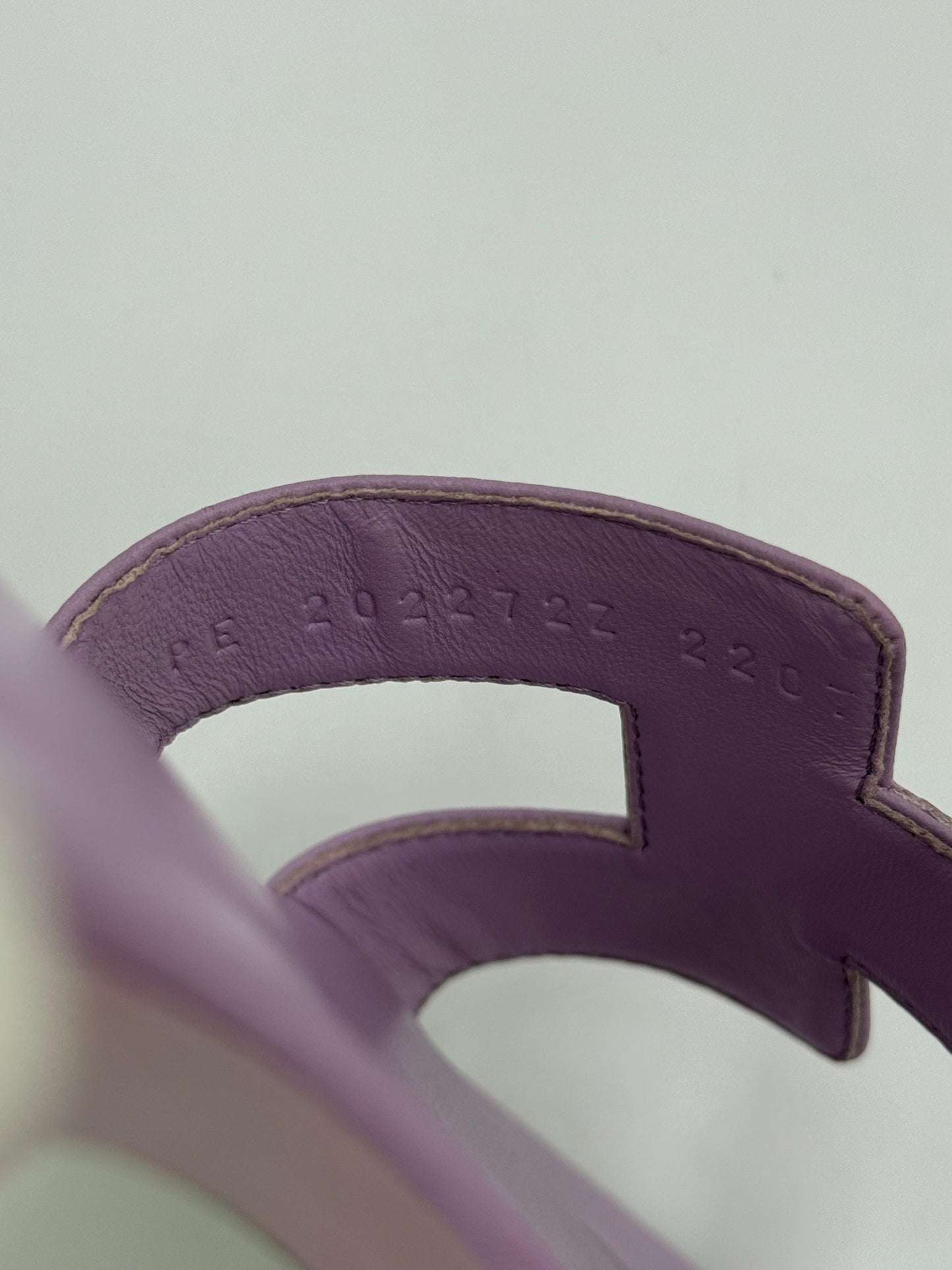 Hermès Sandali Oran in Pelle Epsom Violet Améthyste - Pally Vintage Closet