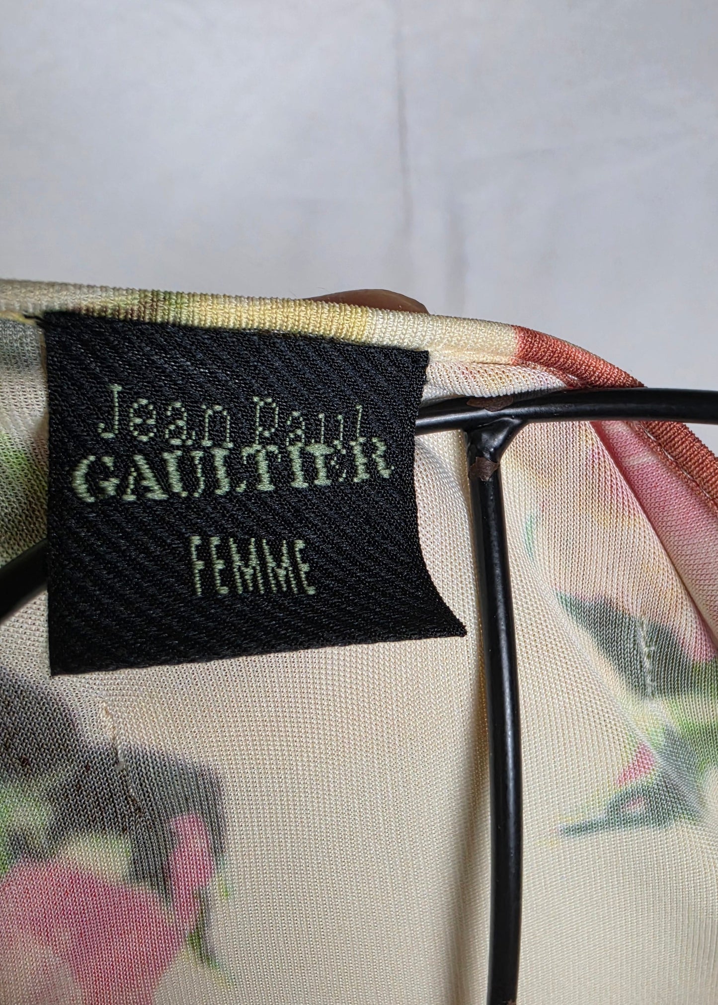 Jean Paul Gaultier Completo Vintage Canotta e Gonna con Stampa Floreale Rosa - Pally Vintage Closet