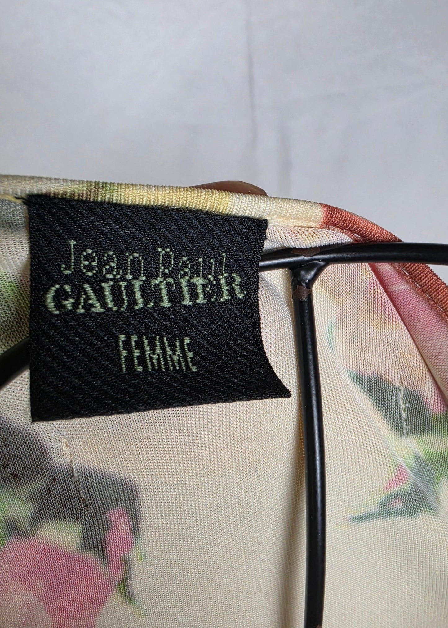 Jean Paul Gaultier Completo Vintage Canotta e Gonna con Stampa Floreale Rosa - Pally Vintage Closet