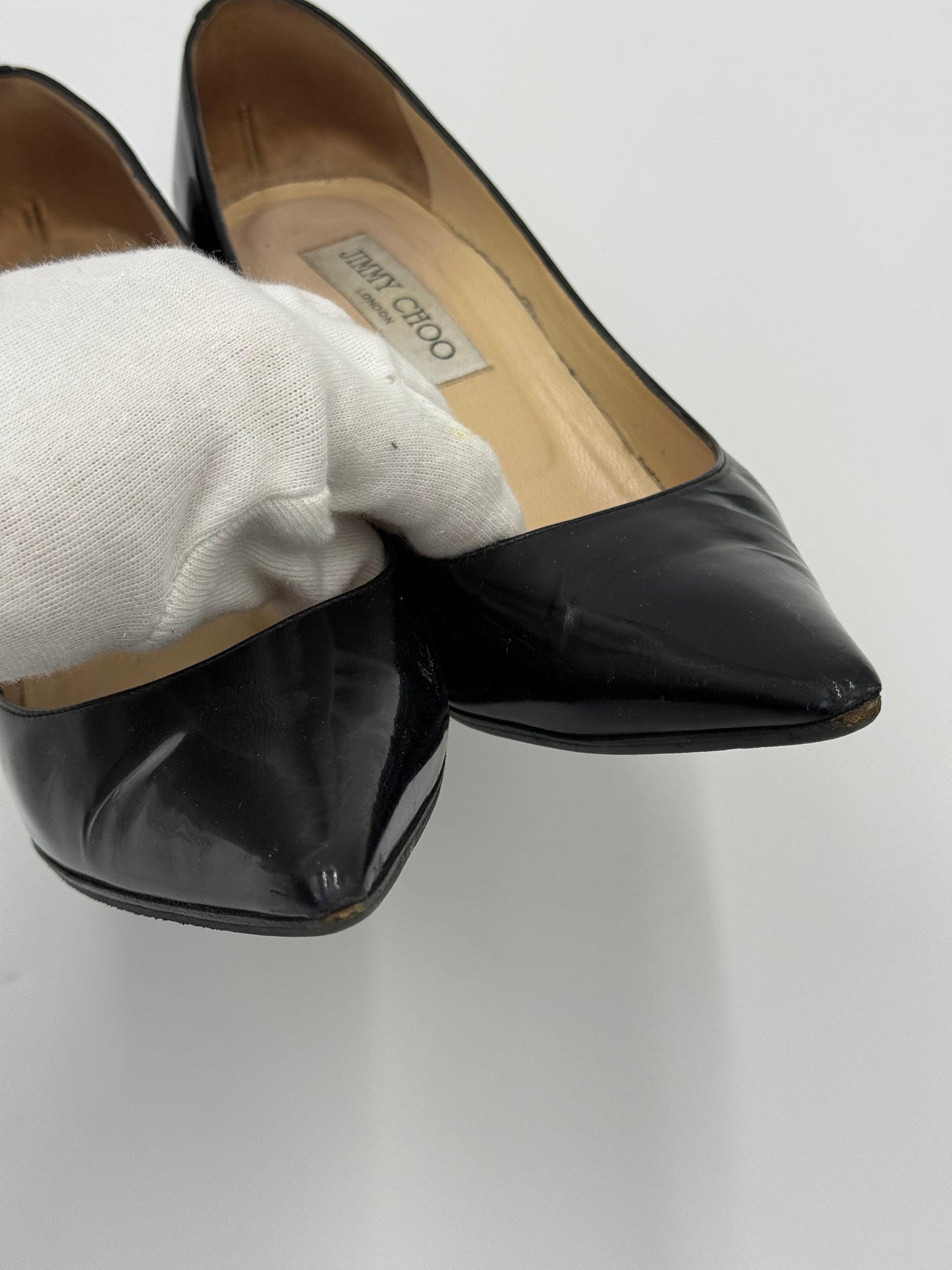 Jimmy Choo Décolleté Vintage Agnes 247 Vernice Nero - Pally Vintage Closet
