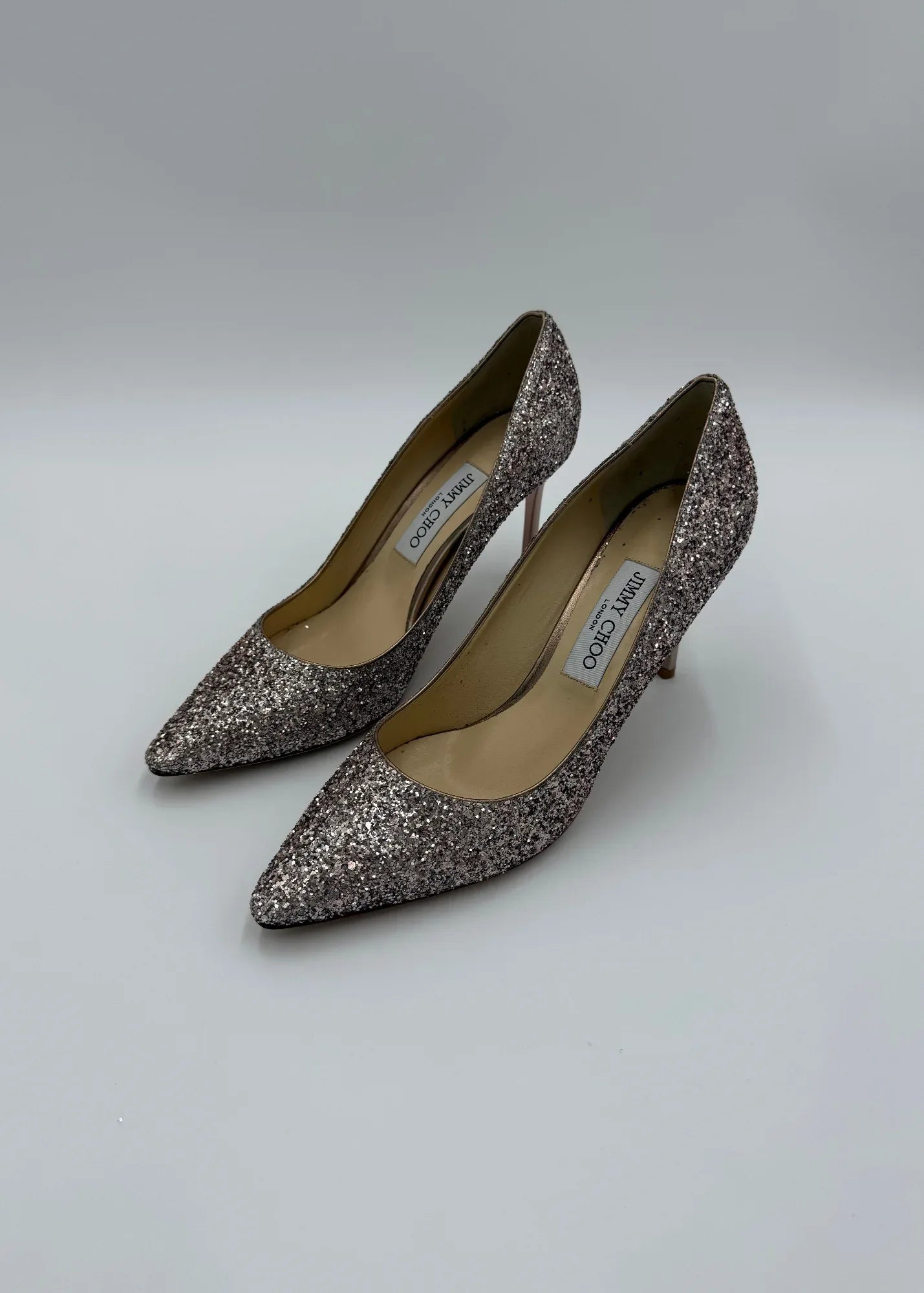 Jimmy Choo Romy 85 Glitter Pumps