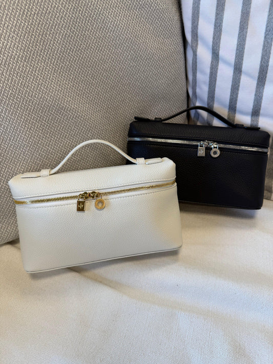 Loro Piana Borsa Extra Pocket L19 Pelle di Vitello Martellata Bianca - Pally Vintage Closet