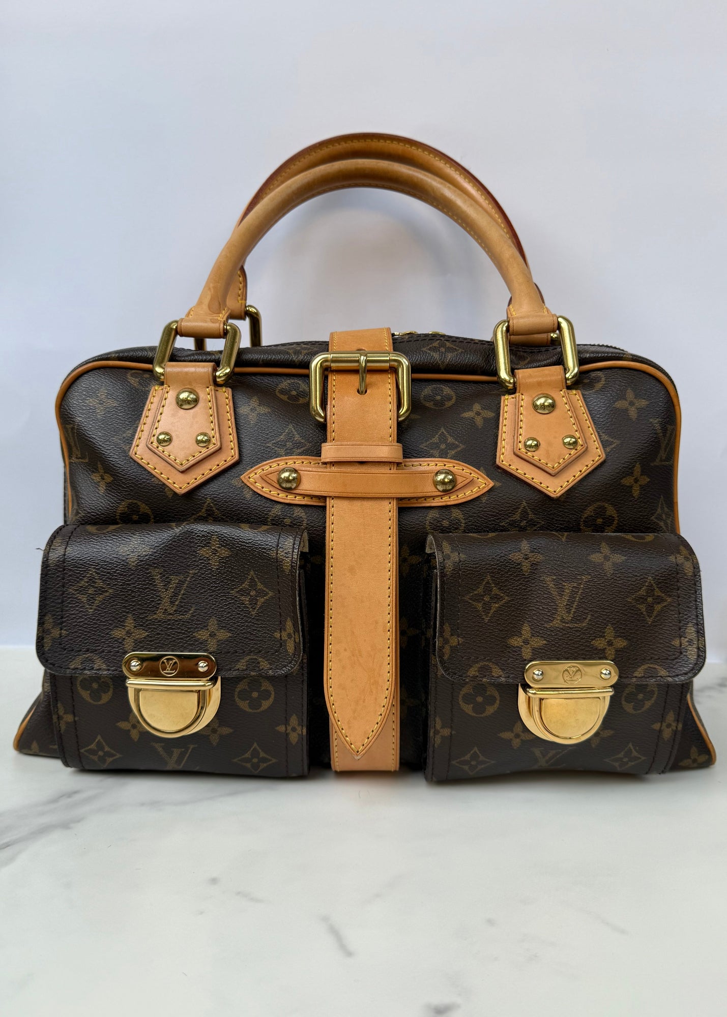 Louis Vuitton Borsa Manhattan GM Marrone