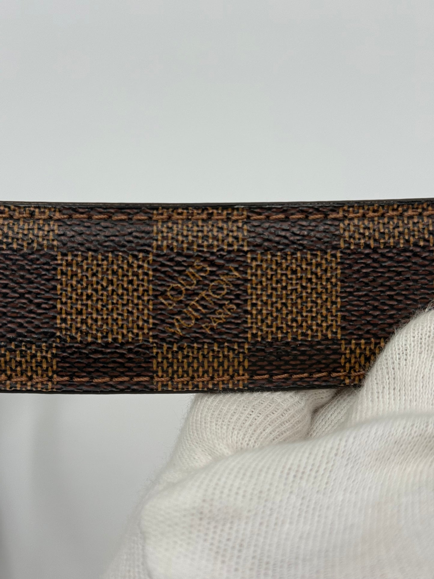 Louis Vuitton Cintura in Tela Damier Ebene Marrone - Pally Vintage Closet