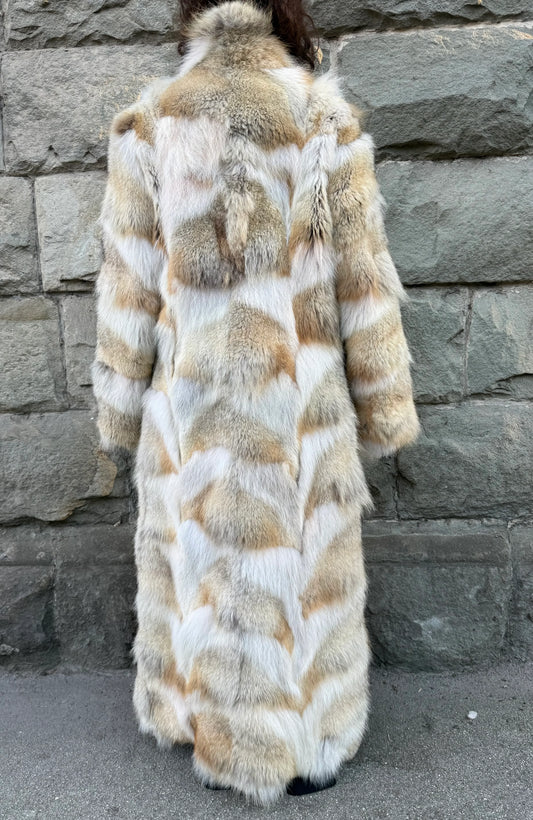 Milona-Cappotto-Pelliccia-Reversibile-in-Vero-Coyote-e-Pelle-Beige-e-Bianco-69082488897860 - Pally Vintage Closet