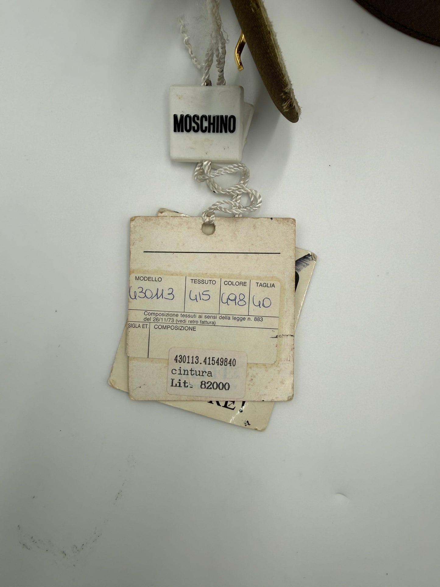 Moschino Cintura Vintage Larga Beige - Pally Vintage Closet