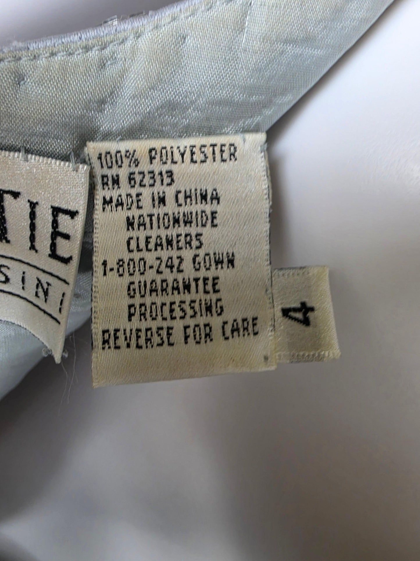 Oleg Cassini Black Tie Abito da Sera Vintage Ghiaccio con Ricami Floreali Grigio - Pally Vintage Closet
