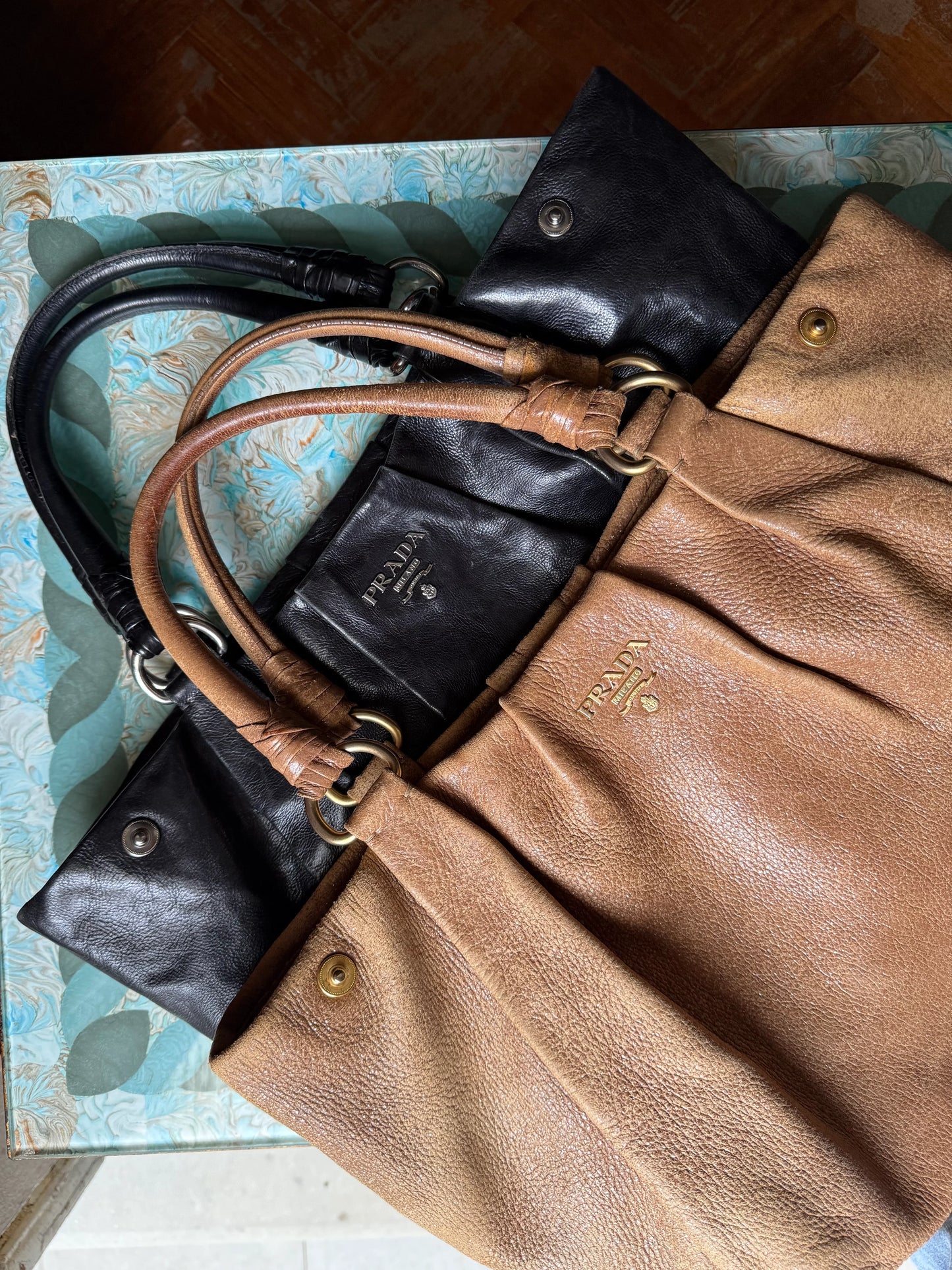 Prada-Borsa-Hobo-Vintage-in-Pelle-Cammello-70136857362756 - Pally Vintage Closet