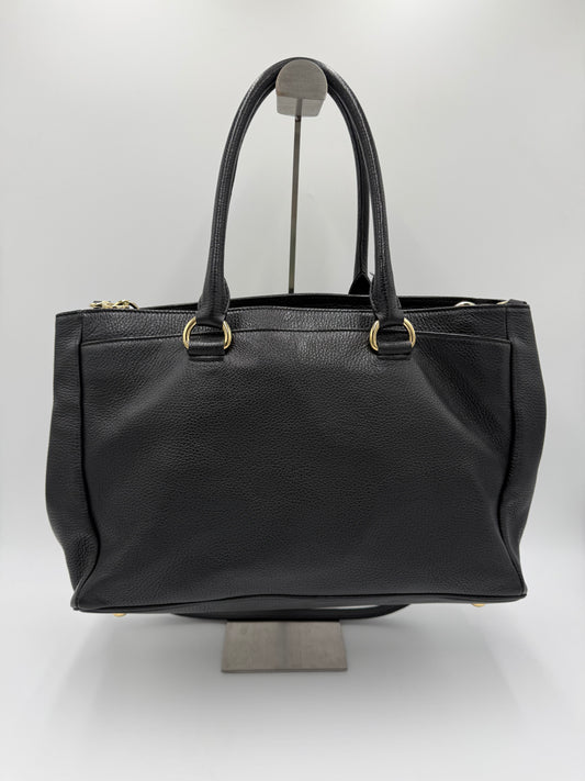 Prada Borsa Tote in Pelle Martellata Nera - Pally Vintage Closet