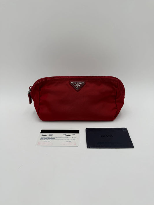 Prada-Trousse-in-Nylon-Rosso-Cherry-70265930416452 - Pally Vintage Closet