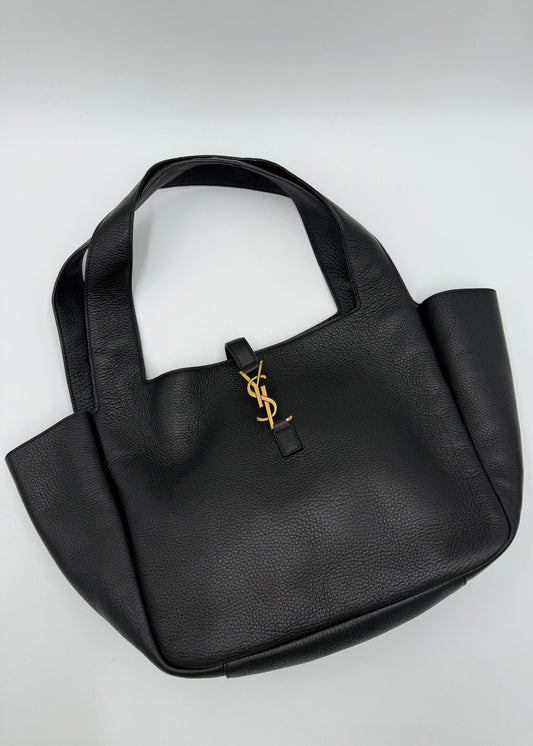 Saint Laurent Borsa Le 5 à 7 Bea in Pelle Martellata Nera