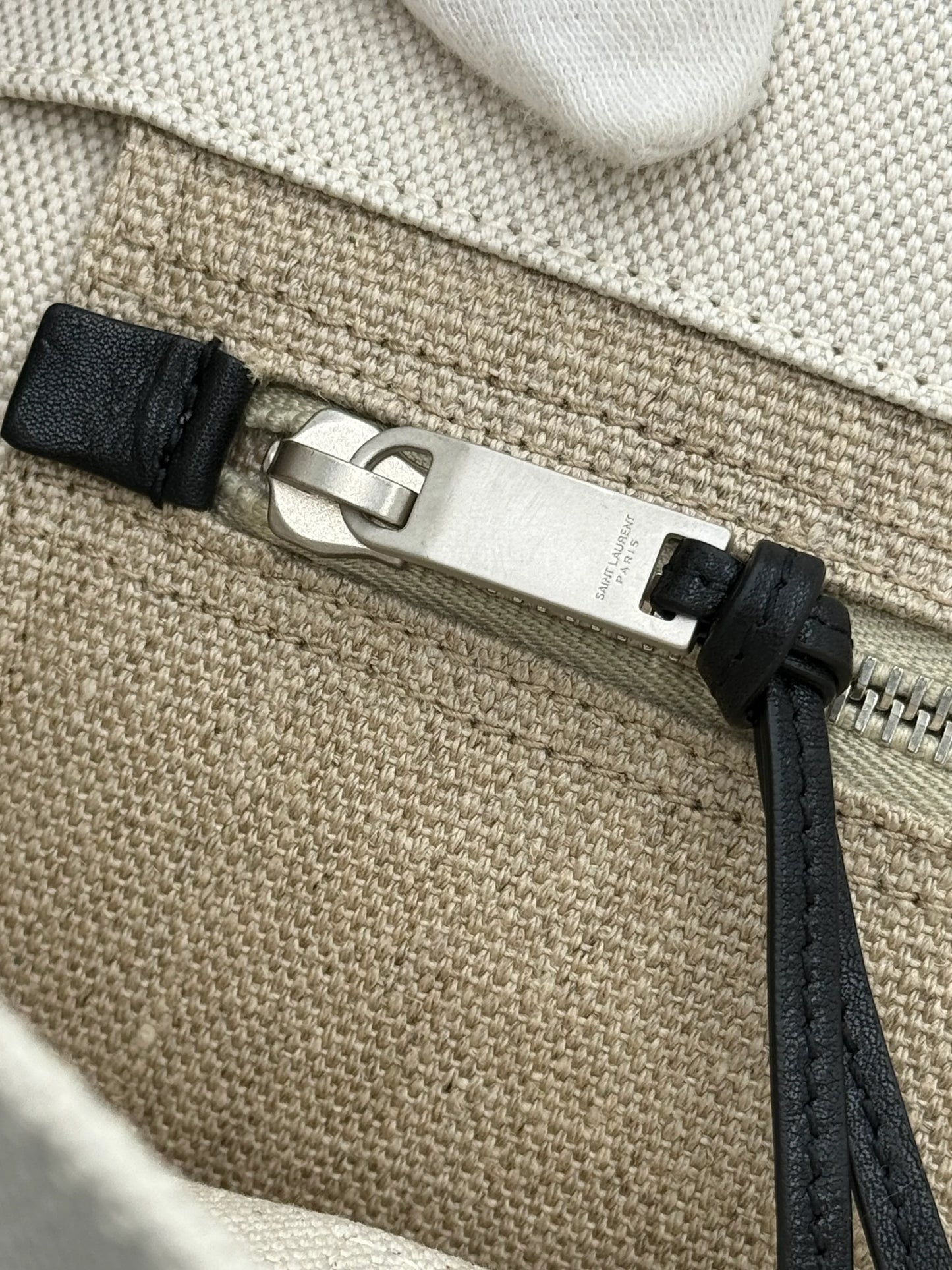 Saint-Laurent-Borsa-Tote-Rive-Gauche-in-Canvas-e-Lino-Beige-70031212052804 - Pally Vintage Closet