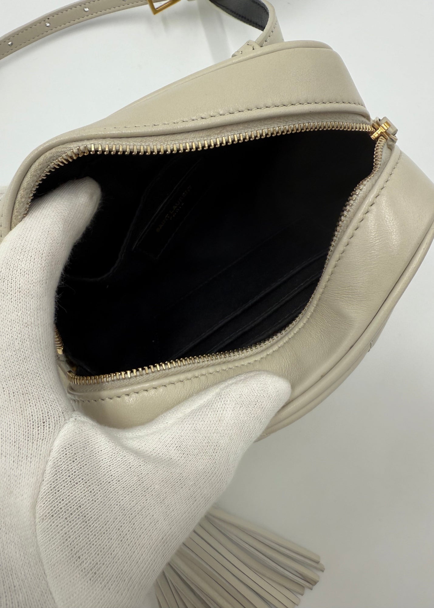 Saint Laurent Marsupio Lou Camera Crema