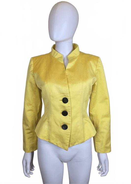 Yves Saint Laurent Rive Gauche Blazer Vintage Vita a Peplo Giallo - Pally Vintage Closet