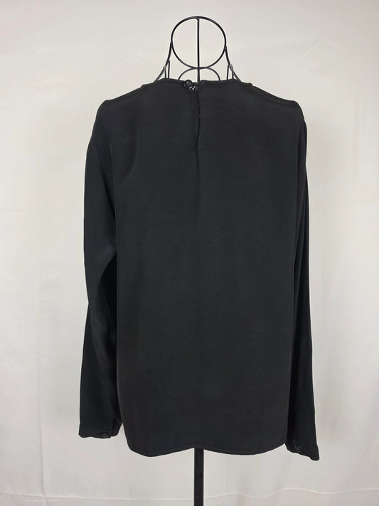 Yves Saint Laurent Variation Blusa Vintage Seta Nera - Pally Vintage Closet