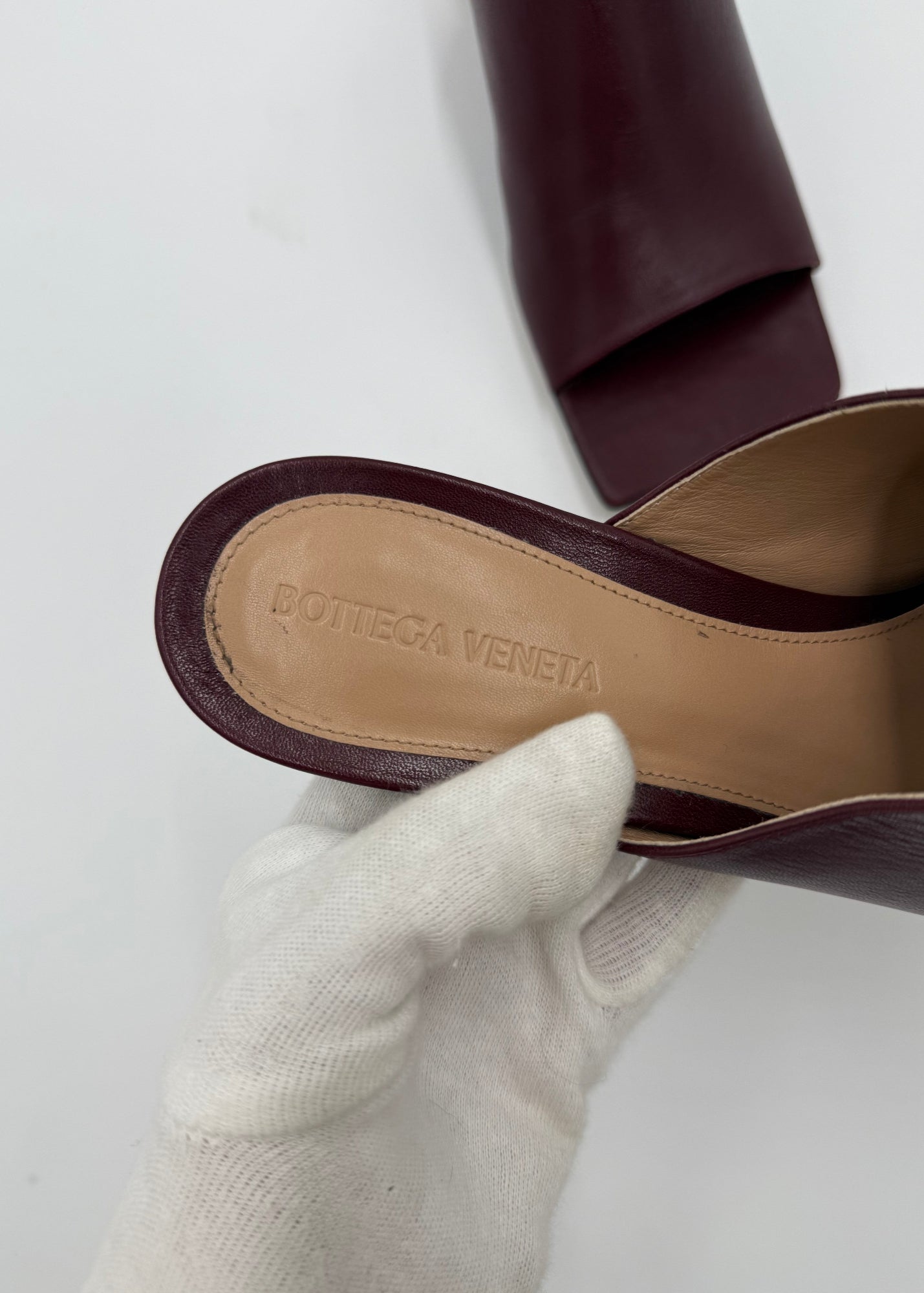 Bottega Veneta Mule Stretch in Pelle Bordeaux