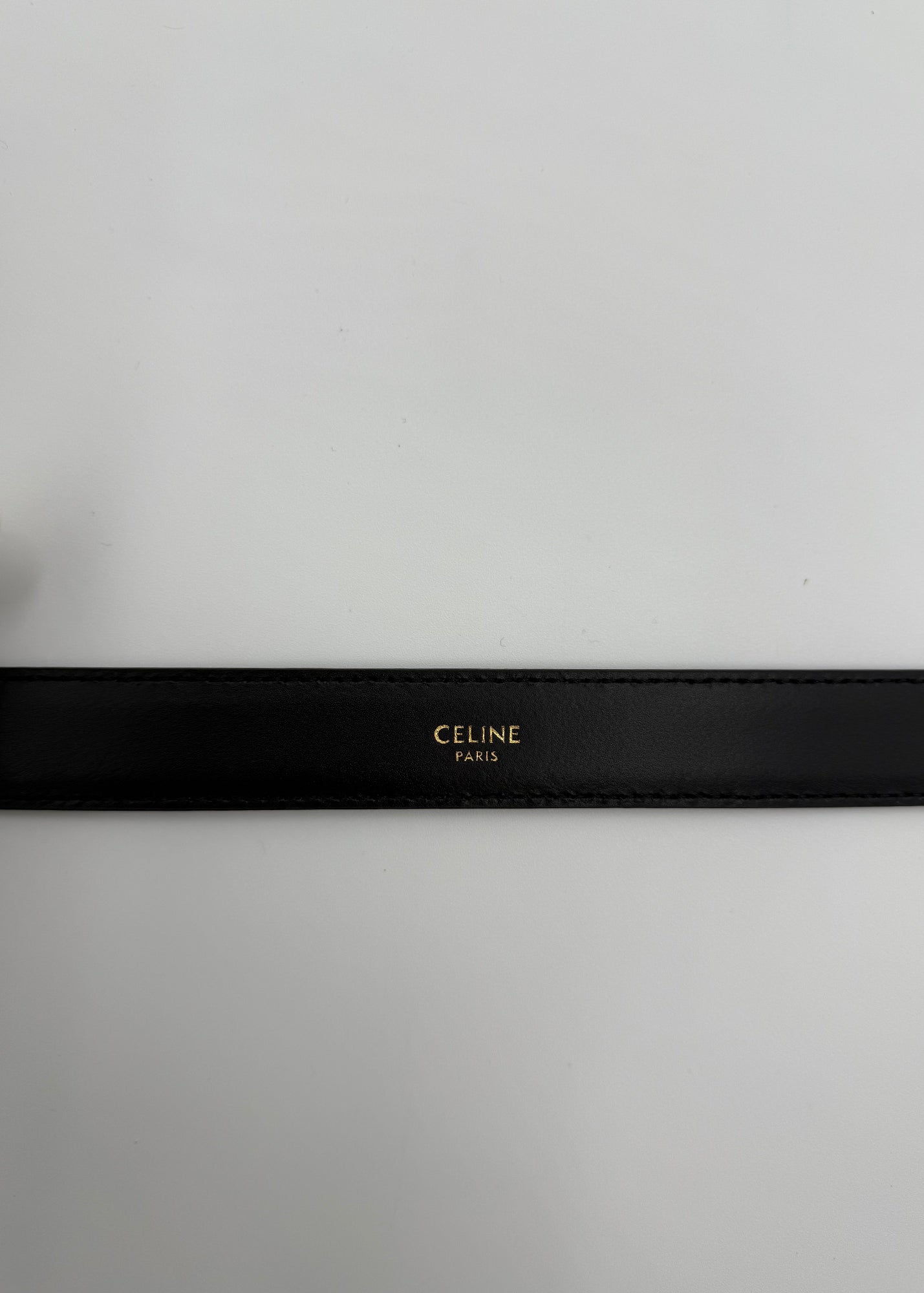 Celine Cintura Triomphe Media in Pelle Taurillon 75 Nera