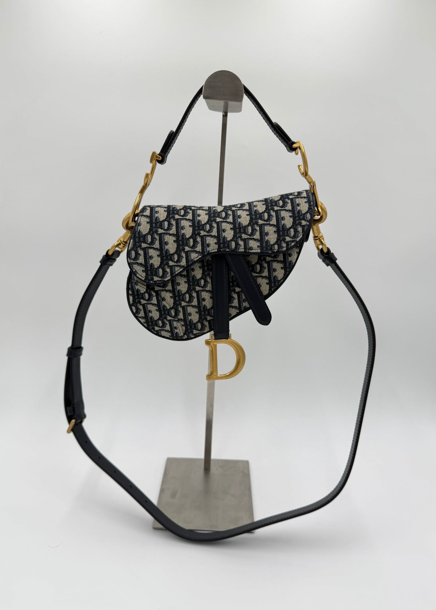 Dior Borsa Saddle con Tracolla Jacquard Dior Oblique Mini