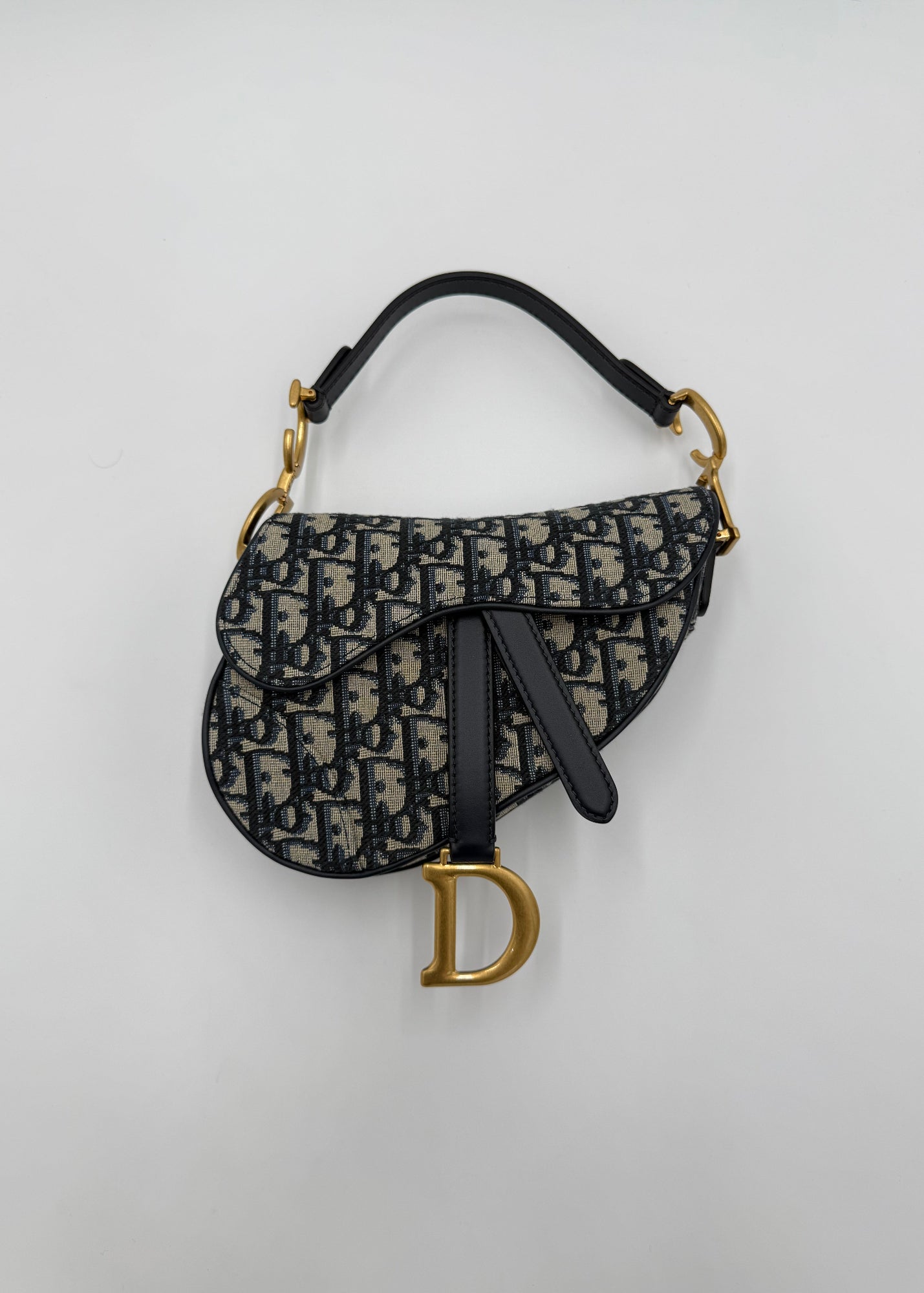Dior Borsa Saddle con Tracolla Jacquard Dior Oblique Mini