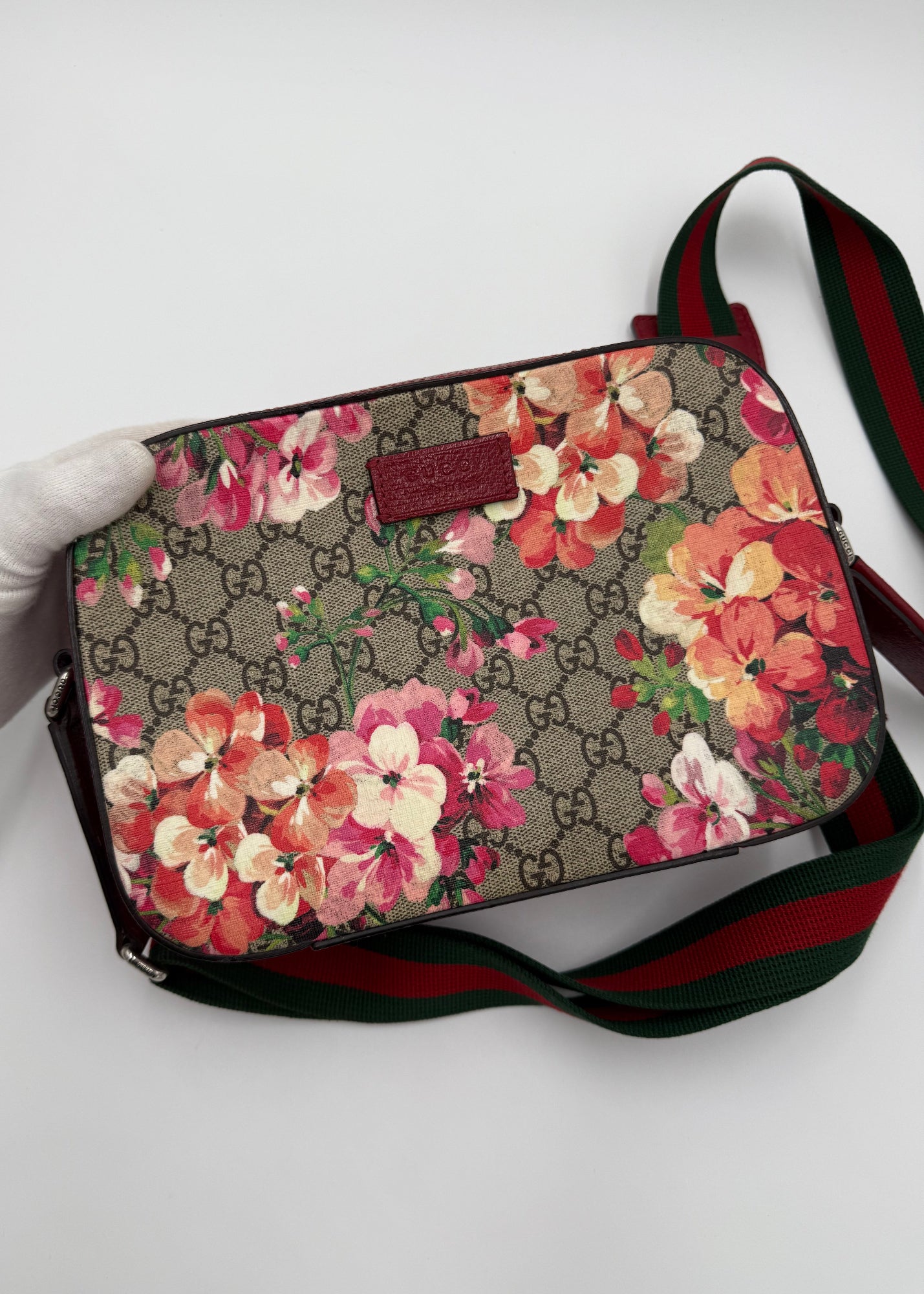 Gucci Borsa a Tracolla GG Blooms Supreme Rossa