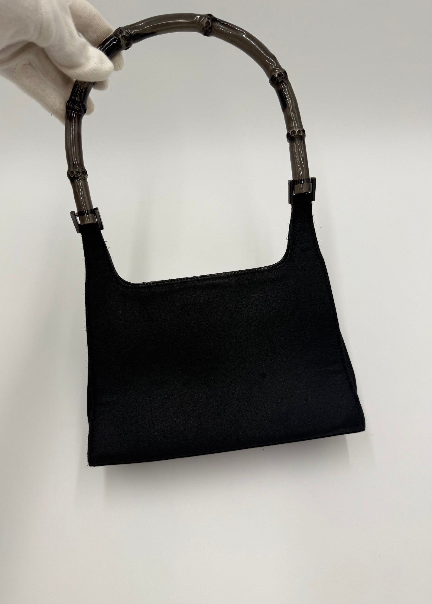 Gucci Borsa Bamboo Vintage in Raso Nero