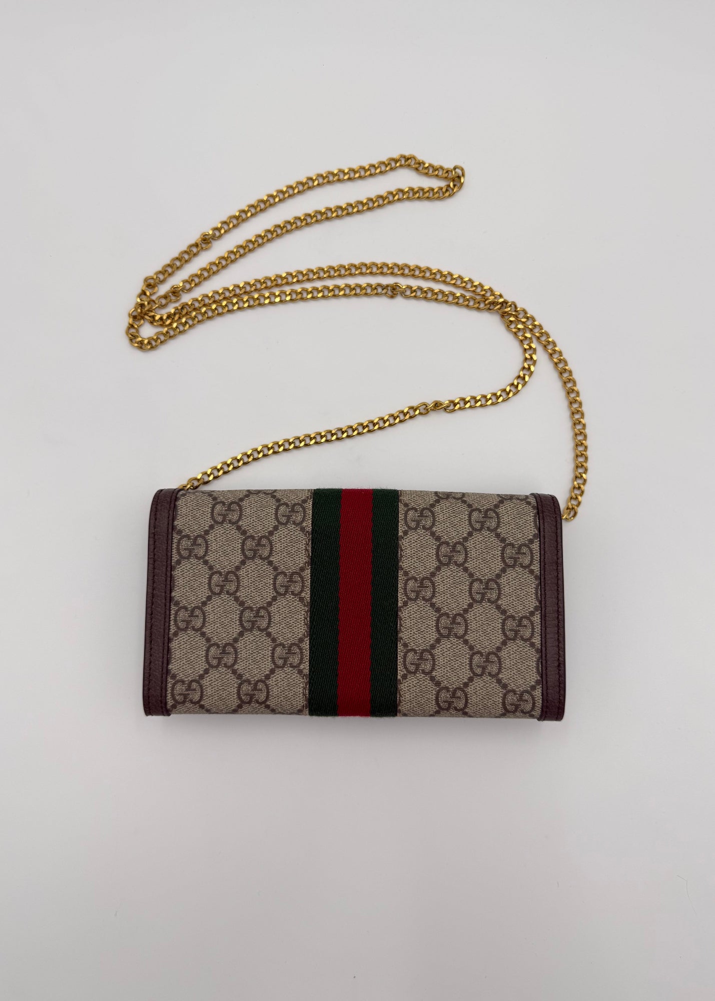 Gucci Borsa Ophidia Wallet on Chain Beige e Marrone