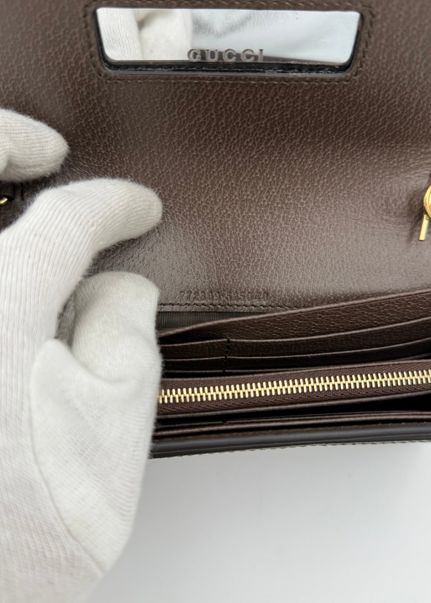 Gucci Borsa Ophidia Wallet on Chain Beige e Marrone