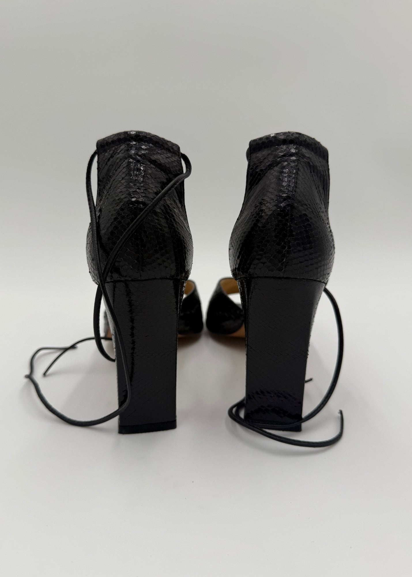Gucci Sandali Horsebit Vintage in Pitone Neri