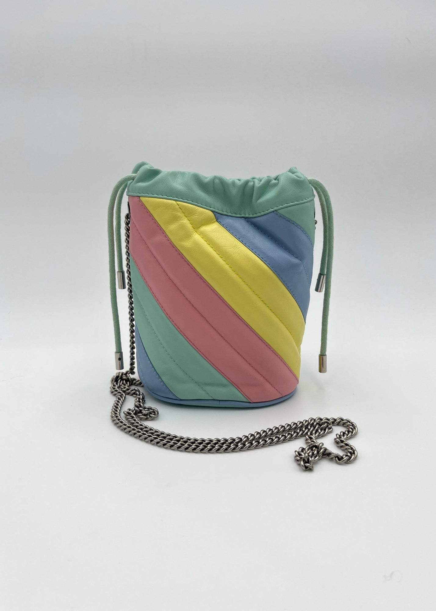 Gucci Borsa a secchiello GG Marmont Diagonal 2.0 Pastello
