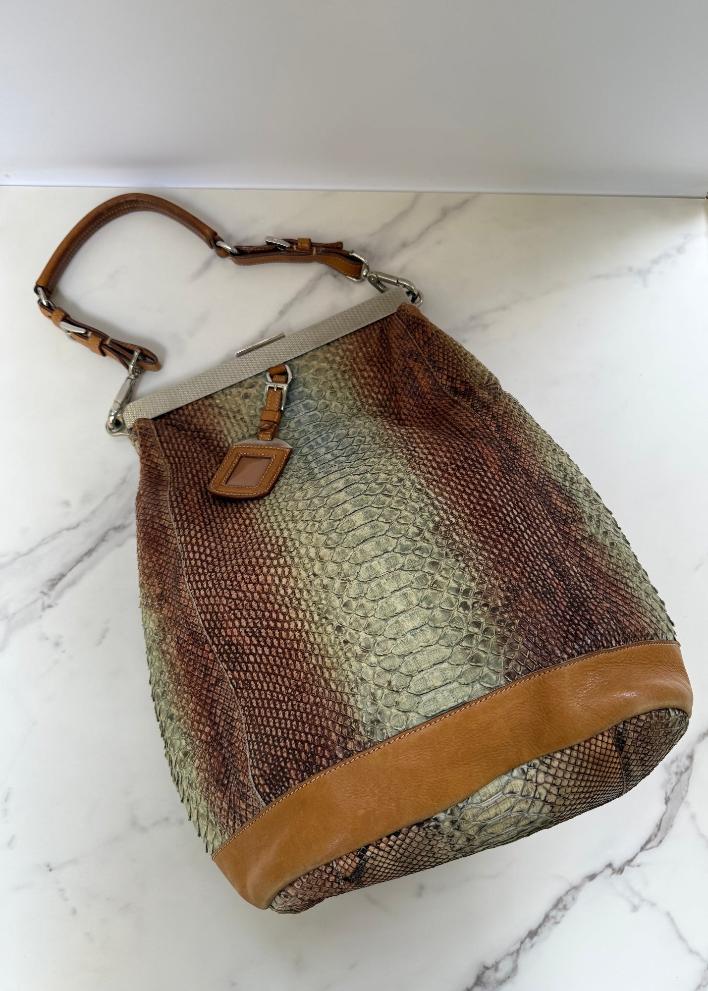 Prada Borsa Hobo Vintage in Pitone