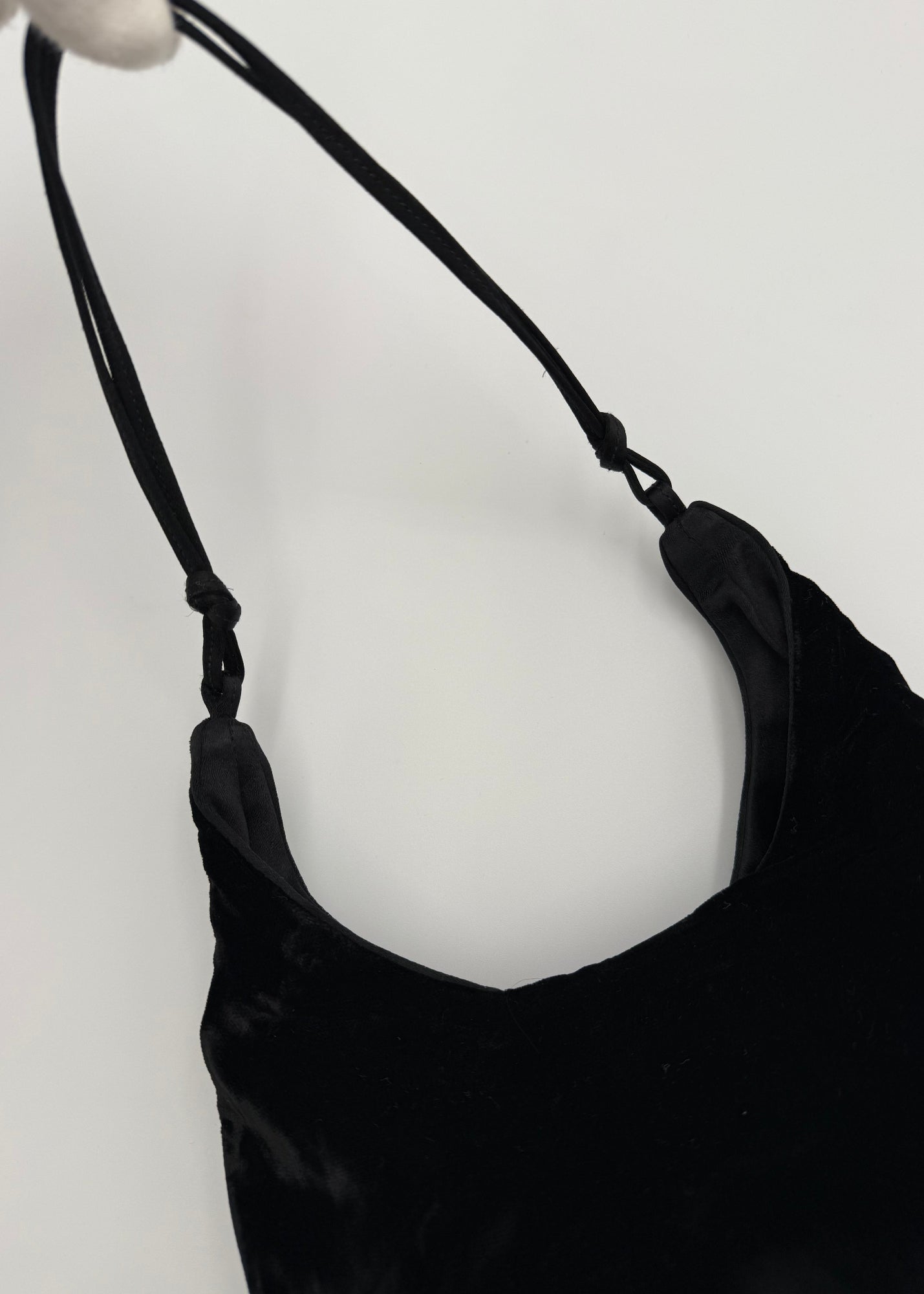 Prada Borsa Vintage in Velluto Liscio Nero