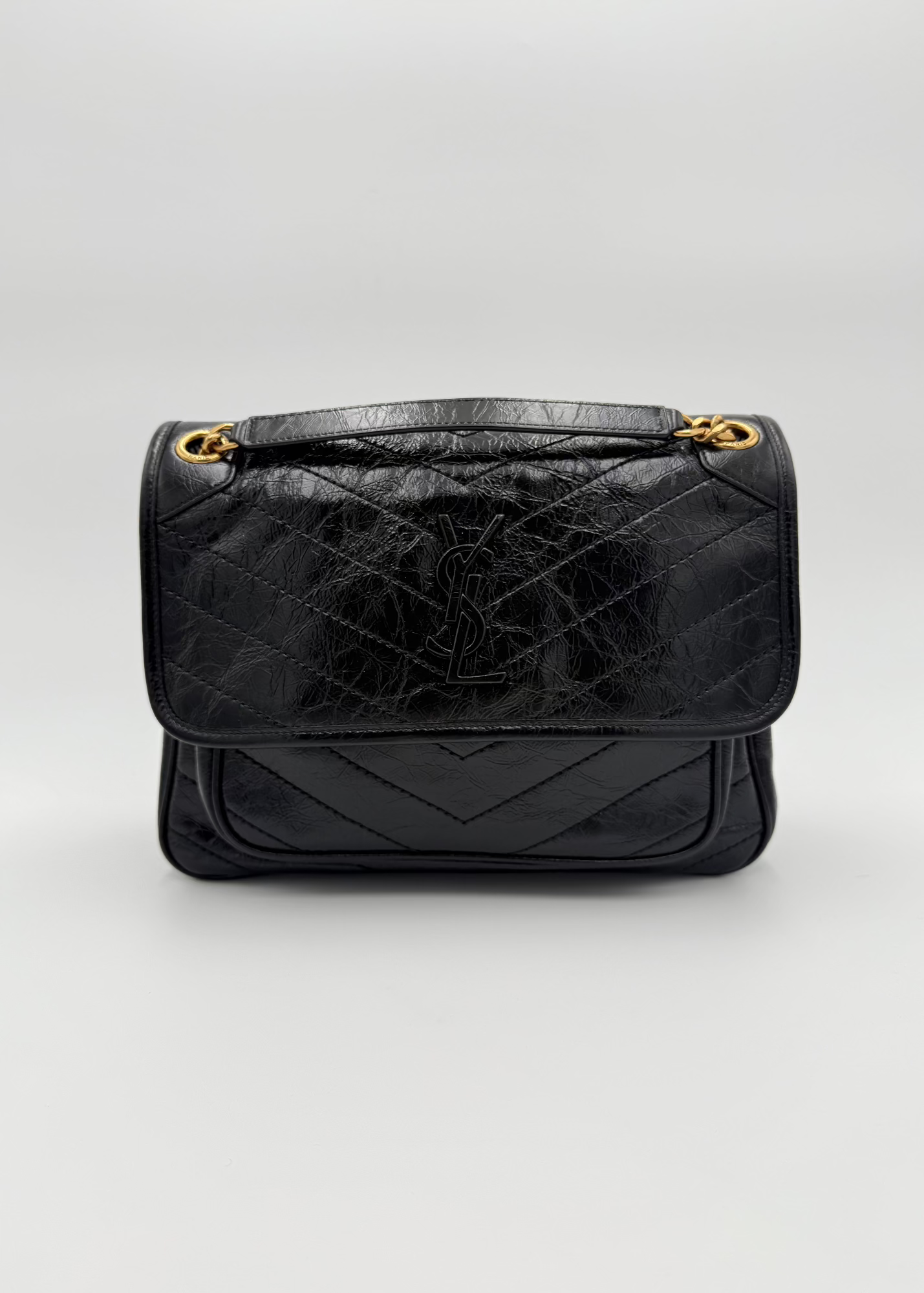 Saint Laurent Borsa Niki Medium in Pelle Nera Borse di Lusso
