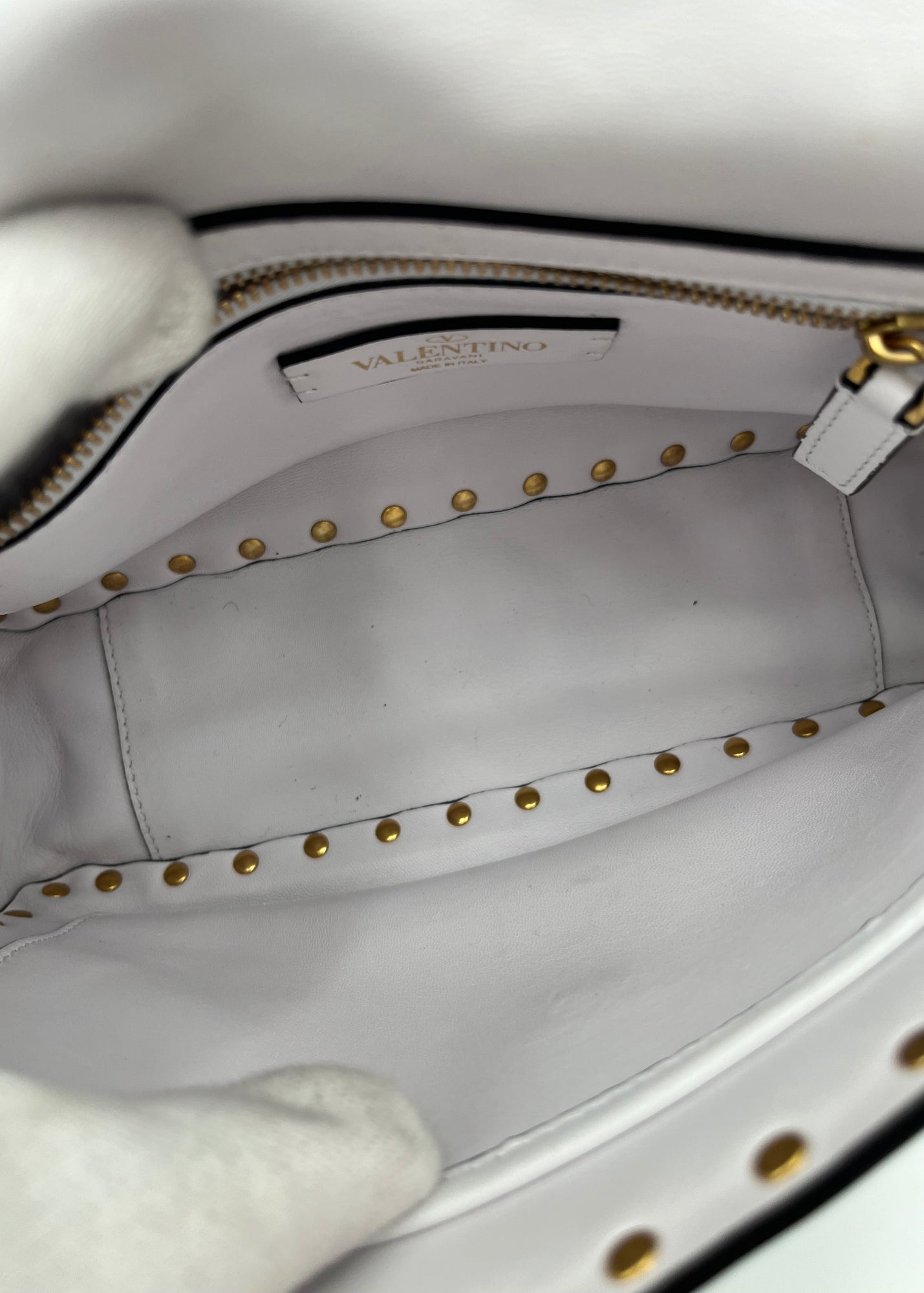 Valentino Garavani Borsa Rockstud Spike Limited Edition Media Bianca