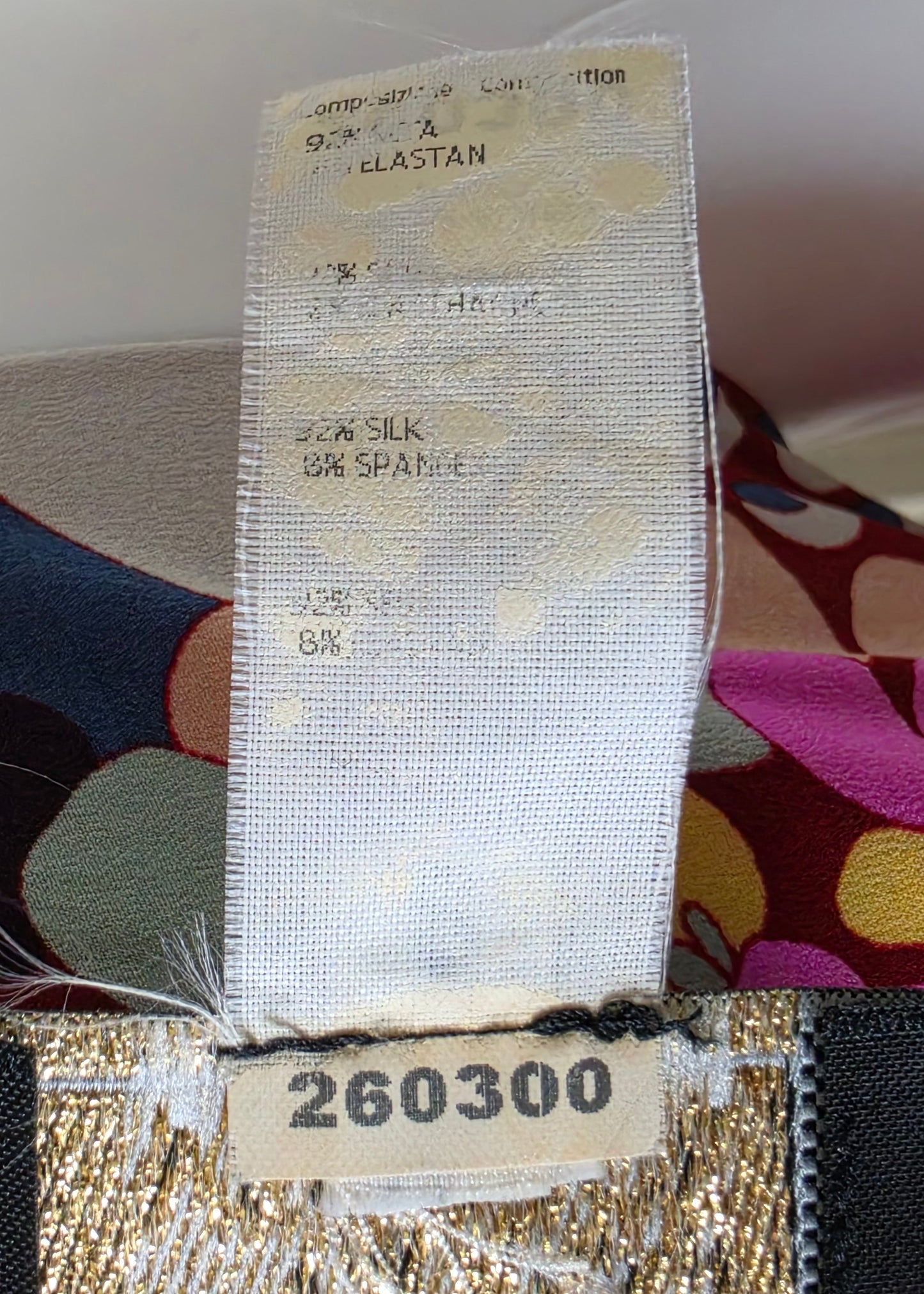 Gianni Versace Couture Miniabito Vintage a Stampa Floreale Psichedelica