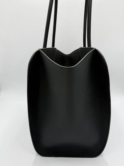The Row Borsa Tote Marlo in Pelle Granulata Nera