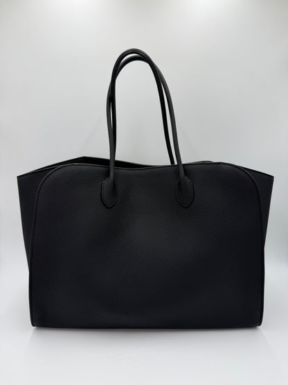 The Row Borsa Tote Marlo in Pelle Granulata Nera