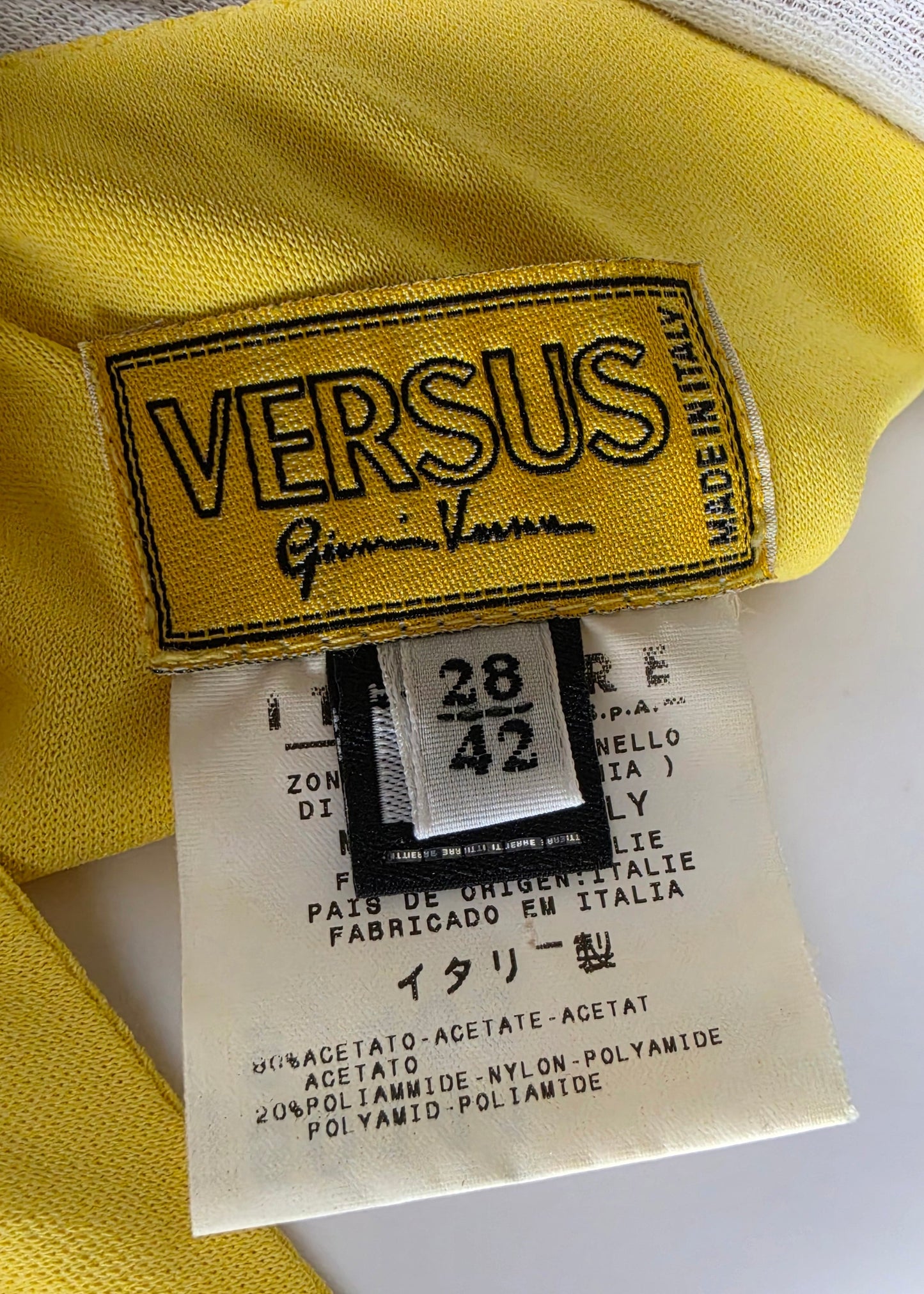 Versus Versace Gianni Versace Miniabito Vintage Giallo