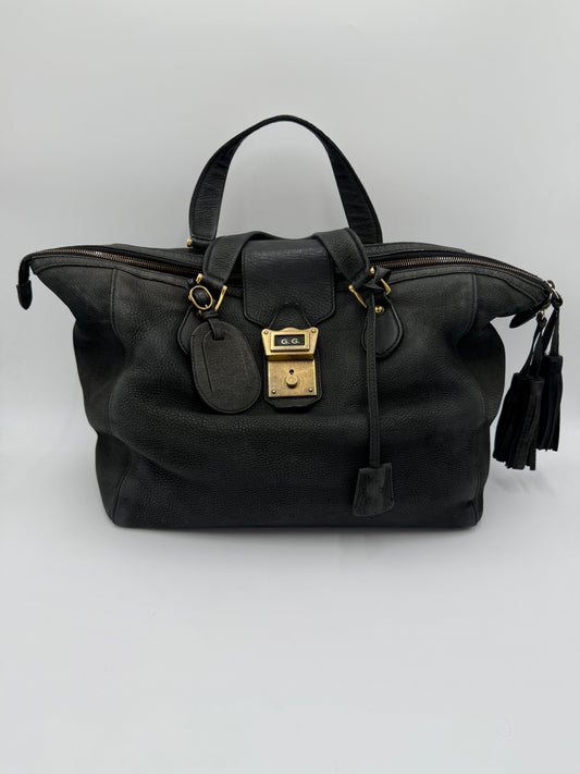 Gucci Borsa Tote Padlock Vintage Pelle Antracite