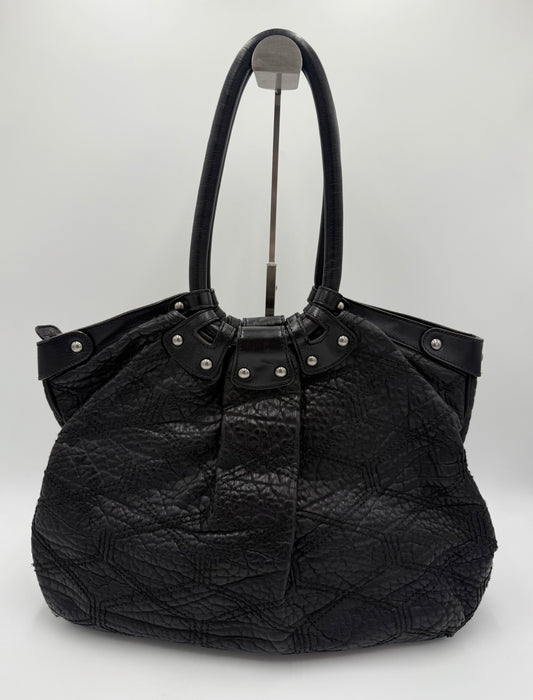 Salvatore Ferragamo Borsa Vintage Hobo in Pelle Nera