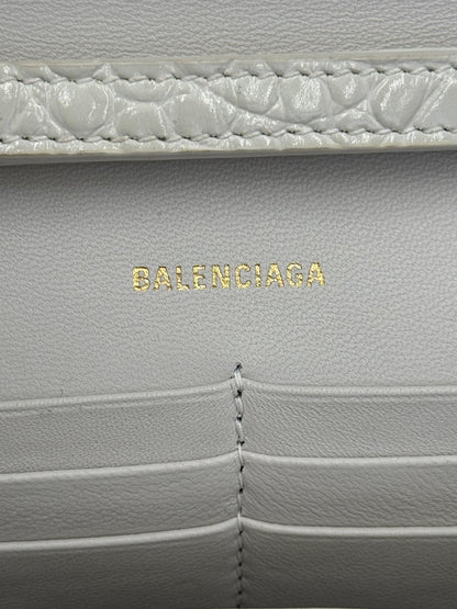 Balenciaga Borsa Hourglass Wallet on Chain Monogramma BB Bianca Panna